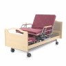 Кровать для лежачих больных с матрасом электрическая MED-MOS DB-2B с поворотным креслом в правую сторону (светлое дерево)